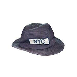 NYC City Hunter Bucket Hat Navy Blue Cotton Unisex One Size Good‎ Preloved